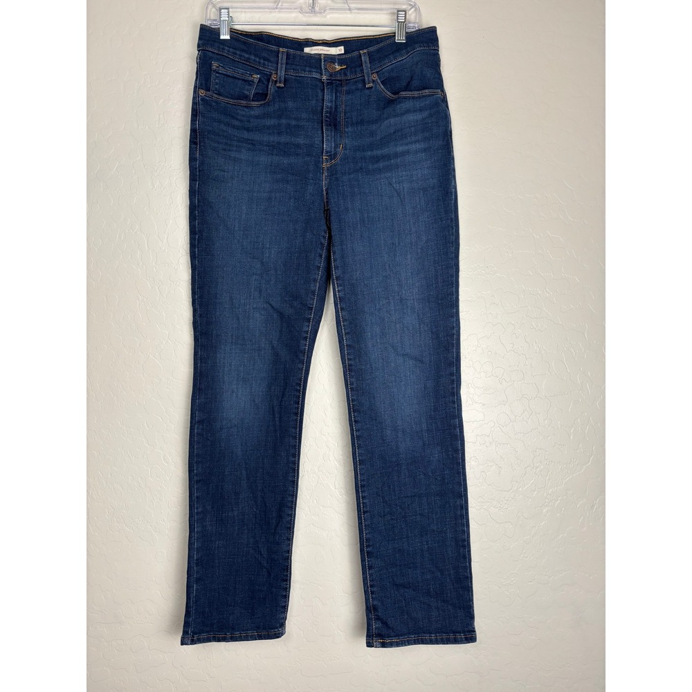 Levis Classic Straight Leg Jeans Dark Wash Indigo Blue 10M W30 L29 2873